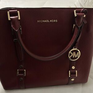 Michael Kors Deep Red Tote Bag